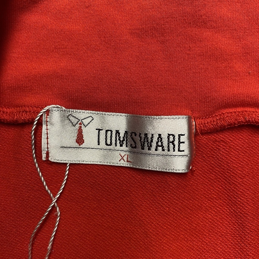 TOMSWARE Skirt Womens XL Red Knit Pencil‎ Zip Front Cotton Knee Length Casual - Picture 2 of 7